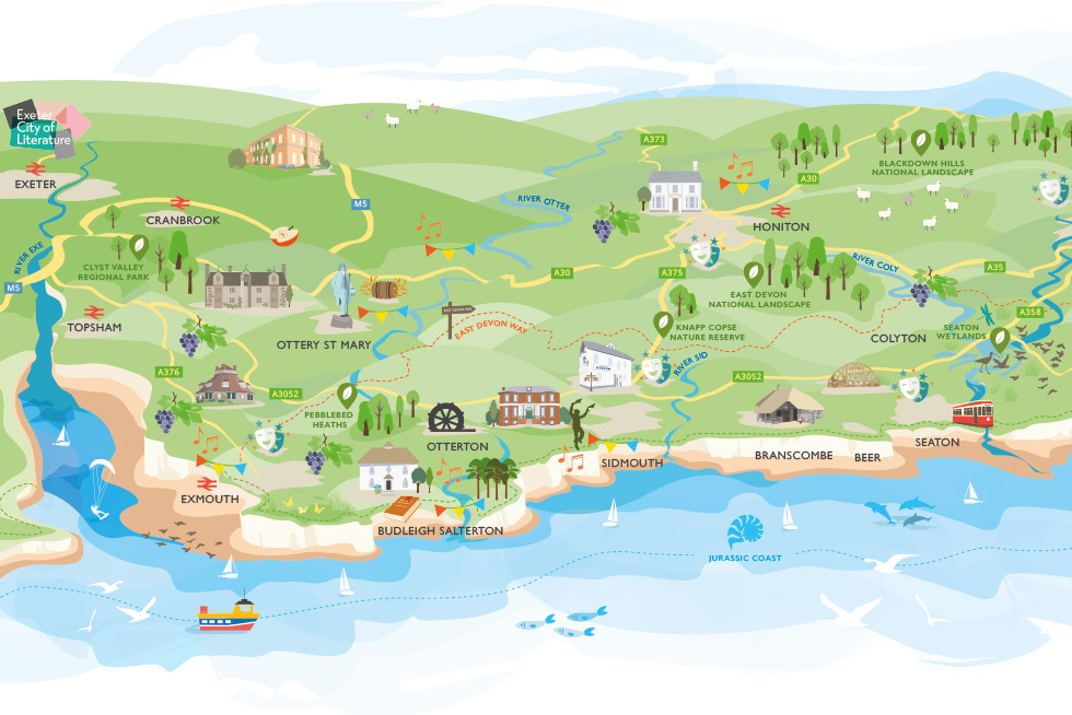 Cultural tourism map of East Devon