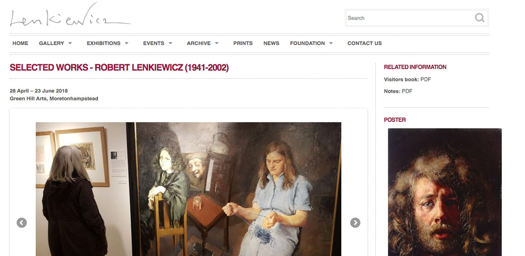 Lenkiewicz Foundation website graphic