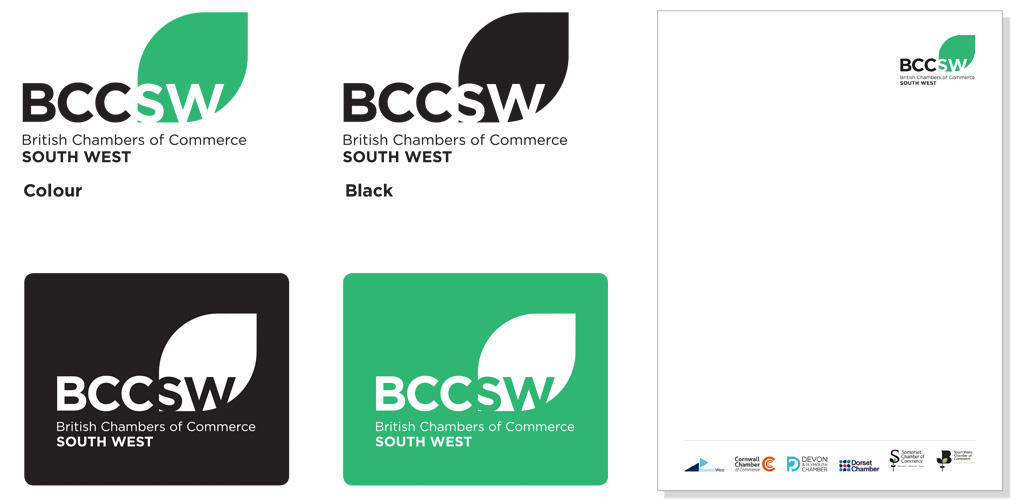 Logo and stationary design for British Chambers of Commerce South West